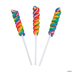 Mini Rainbow Twisty Lollipops - 24 Pc.