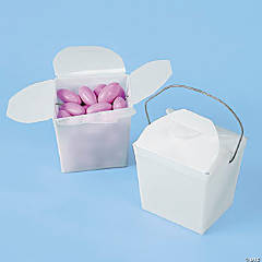 Mini White Takeout Boxes