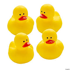 Mini Yellow Rubber Ducks - 24 Pc.