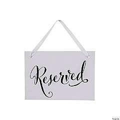 Minimal Reserved Chair Sign