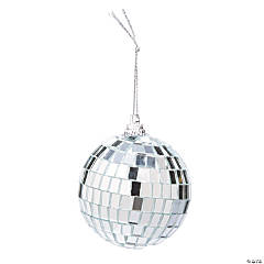 Mirrored Disco Ball Ornaments - 12 Pc.
