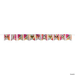 Miss to Mrs. Bright Pennant Banner