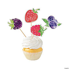 Mixed Berry Cupcake Picks - 24 Pc.