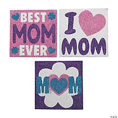 Mother’s Day Glitter Art Pictures - 12 Pc.