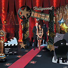 95pcs Movie Night Decorations, Movie Theme Party Decorations, Movie Theater  Decorations, Backdrop, Balloons Arch,Popcorn Camera Clapboard foil