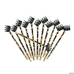 Movie Night Pencils with Erasers - 12 Pc.