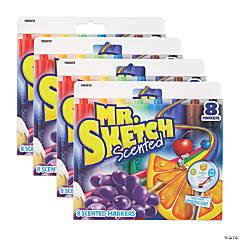 Mr Sketch Markers, Washable, Scented - 6 markers