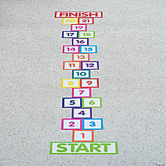 Multicolor 0 to 100 Floor Clings - 103 Pc.