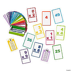 Multiplication Flash Cards on a Ring - 6 Sets