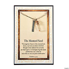Mustard Seed Necklaces with Card - 12 Pc.