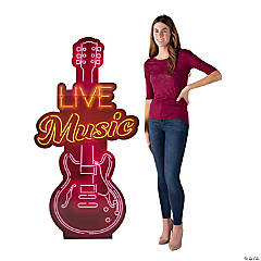 Nashville Music City Neon Guitar Life-Size Cardboard Cutout Stand-Up