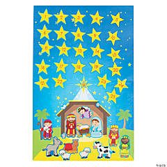 Nativity Advent Calendar Sticker Scenes - 12 Pc.