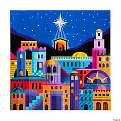 Nativity Brightly-Colored Backdrop