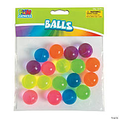 Party Favor Pack: 96 Count Fun Express Mini Neon Swirl Bouncing Balls 