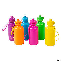 Field Day Water Bottles, Track, School, Party Supplies, Asst. Colors, 12  Pieces