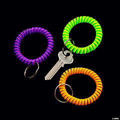 Neon Coil Keychains - 12 Pc.