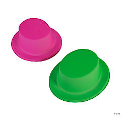 Neon Top Hats Assortment - 12 Pc.