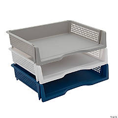 Neutral-Colored Stackable Bins - 6 Pc.