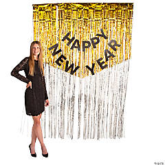 New Year’s Eve Fringe Layer Backdrop Curtain