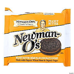 Newman's Own Organics Creme Filled Chocolate Cookies Peanut Butter 13 oz Pack of 6