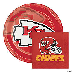 NFL Kansas City Chiefs Paper Plate and Napkin Party Kit