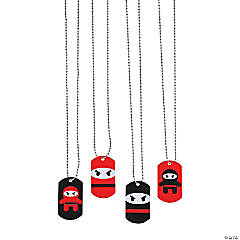 Ninja Dog Tag Necklaces