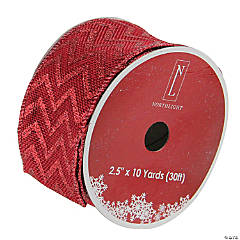 Ribbon Traditions Horizontal Glitter / Sequin Stripes Sheer Wired Ribbon 2  1/2 Inch by 25 Yards - Hot Pink