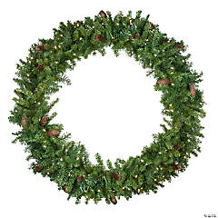 Northlight Pre-Lit LED Dakota Red Pine Artificial Christmas Wreath - 48-Inch  Warm White Lights