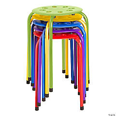 Norwood Commercial Furniture Norwood Commercial Furniture Assorted Color Plastic Stack Stool (5 Pack)