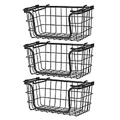 https://s7.orientaltrading.com/is/image/OrientalTrading/SEARCH_BROWSE/oceanstar-stackable-metal-wire-storage-basket-set-for-pantry-countertop-kitchen-or-bathroom-black-set-of-3~14234865$NOWA$