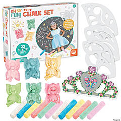 Chalkios Kids' Scene Stencils & Jumbo Chalk Art Set, Forest/Trucks