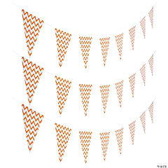 Orange Chevron Pennant Banner