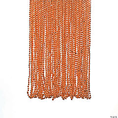 Orange Metallic Bead Necklaces