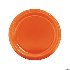 Orange Paper Dinner Plates - 24 Ct.