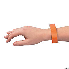 Orange Self-Adhesive Paper Wristbands