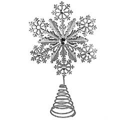 Wrapables 3D Hanging Snowflake Decorations (Set of 12), Silver