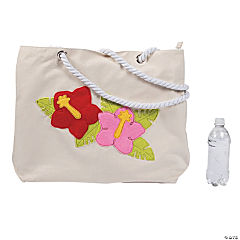 Oversized Luau Tropical Beach Tote