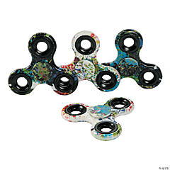Psychedelic Tie-Dye Fidget Spinners - 12 Pc.