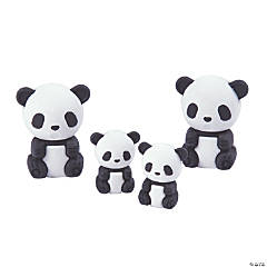 Panda Family Erasers - 50 Pc.