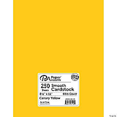 Paper Accents Cardstock 8.5x 11 Smooth 65lb Canary Yellow 1000pc Box