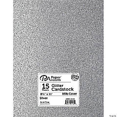 12x12 Black Glitter Cardstock Paper for Scrapbooking, Crafts