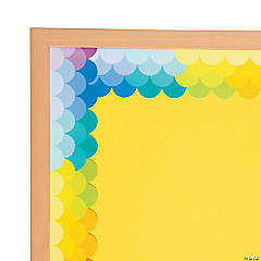 Paper Fish Scale Rainbow Scalloped Bulletin Board Borders