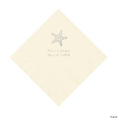 Paper Ivory Starfish Personalized Napkins - Luncheon