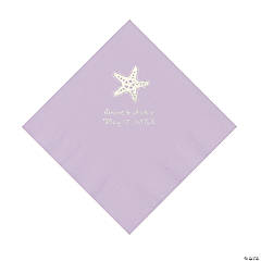 Paper Lilac Starfish Personalized Napkins - Luncheon