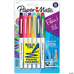 Paper Mate Flair, Scented Felt Tip Pens, Assorted Sunday Brunch Scents and  Colors, 0.7mm, 16 Count & Gel Pens InkJoy Pens, Medium Point, Assorted, 10