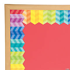 Paper Painted Palette™ Rainbow Herringbone Bulletin Board Border