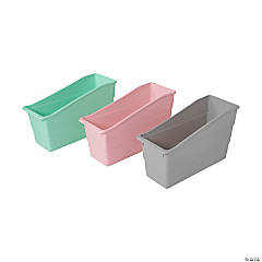 Solid Color Book Bins - 6 Pc.