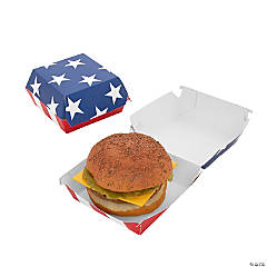 Patriotic Burger Take-Out Box - 12 Pc.