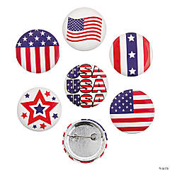 Patriotic Buttons - 24 Pc.