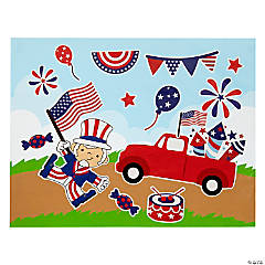 Patriotic Parade Sticker Scenes – 12 Pc.